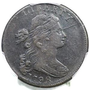 1798 S-167 R-1 PCGS VF 30 Draped Bust Large Cent Coin 1c - Picture 1 of 3