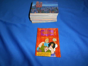 SET BASE COMPLETO GOBBO NOTRE DAME 101 CARTE COLLEZIONABILI E INVOLUCRO 1996 DISNEY - Foto 1 di 7