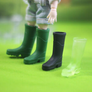 3Pair Dollhouse Miniature 1:12 Scale Rain Boots Colourful Rubber Shoes Accessory