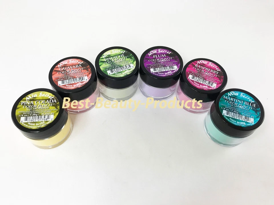 Mia Secret Nail Art Acrílico Profesional Polvo Set 6 Colores - PUNCHE DE COLOR Foto 1 de 1