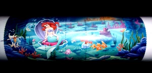 DISNEY LITTLE MERMAID MURAL~ 6' X 10.5'~  RoomMates~SURESTRIP PREPASTED~ NEW - Picture 1 of 7