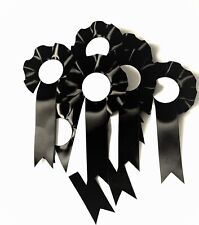 10 X Black and White Rosettes 1Tier Rosettes School Prizes Sports Blank Rosettes