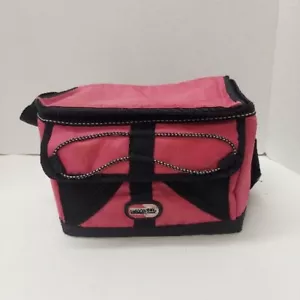 Black and Hot Pink Cooler Bag Large Soft Sided Cooler Bags Insulated Lunch Bag - Picture 1 of 11