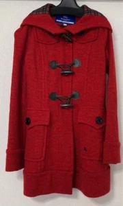 BURBERRY LONDON BLUE LABEL Duffle Coat Wool Red Women Size 38 /US:S - Picture 1 of 7