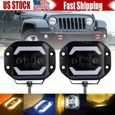 2 PIEZAS Foco de 5 pulgadas Montaje empotrado LED Barra de luz de trabajo Hi/Lo para 4X4 ATV Niva Lada Foto 1 de 4