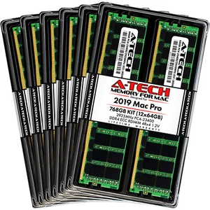 768GB 12x 64GB DDR4 PC4-2933Y ECC LRDIMM Memory RAM for APPLE MAC PRO 2019 A1991 - Picture 1 of 7