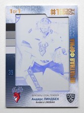 2020 Sereal KHL 19/20 Leaders Printing Plate #LDR-PRI-FST-K29 Anders Lindbak 1/1