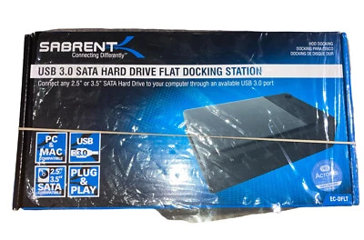 Sabrent EC-DFLT USB 3.0 to SATA External Hard Drive Lay-Flat Docking Station - Image 1 of 4