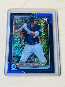 2024 Luis Baez Bowman BCP-66 1st Chrome Prospects Blue Shimmer Refractor 135/150 - Bild 1 von 2