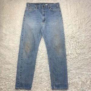 Vintage Levis Jeans 34x31 USA Blue 505 Orange Tab Faded Light Grunge Tag 36x32 - Picture 1 of 19