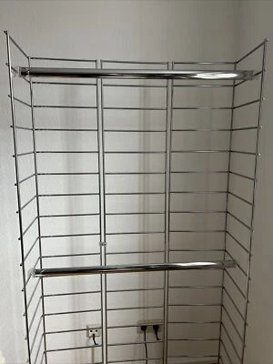 Kleiderständer chrom System Erweiterbar 0,60-1,20m X  1,80 m hoch X 0,30 m tief - Bild 1 von 2