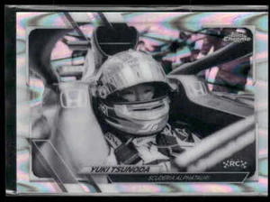 2021 Topps Chrome Formula 1 #37 Yuki Tsunoda Black & White RayWave - Picture 1 of 2