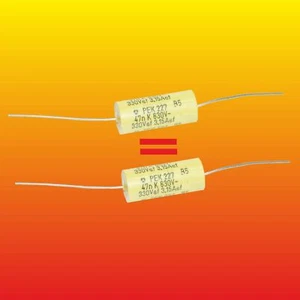 47nF 0,047uF 630V PASSENDES PAAR POLYESTER AXIALER AUDIOKONDENSATOR PEK227 - Bild 1 von 2