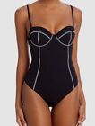185 Onia Womens Black Valeria Pull On Style One Piece Swimsuit Size Xs