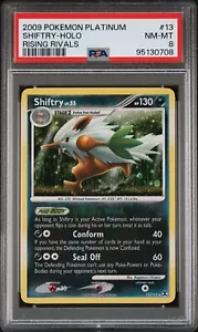 PSA 8 NM-MINT Shiftry 13/111 HOLO RARE Rising Rivals Pokemon Card - Picture 1 of 2