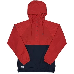 ADDICT PENNINE SMOCK Hoodie Jacket Red/Navy M - Picture 1 of 6