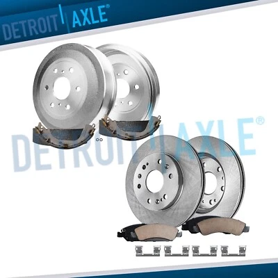 Front Rotors Ceramic Pads Rear Drums Shoes for 2009 - 2013 Silverado Sierra 1500 - Image 1 of 4