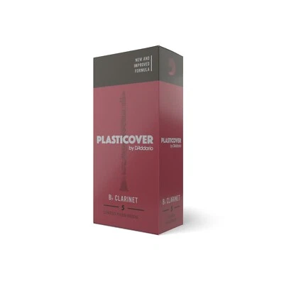 Plasticover Bb Clarinet Reeds, Strength 2.5 5-pack by D'Addario Rico