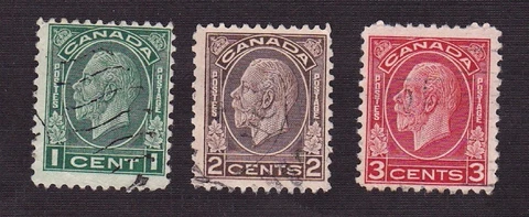 Canada 1932  Scott 195 - 197 --- King George V Mediation Issue - Used Cover