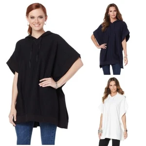 Poncho con cappuccio DG2 by Diane Gilman French Terry 454646-K-6 (M o 1X) - Foto 1 di 4