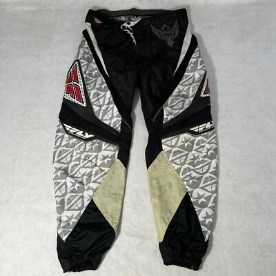 Fly Racing Kinetic Pro-Series Mens Pants Size 32 Motorcross Black White Red MX - Изображение 1 из 4