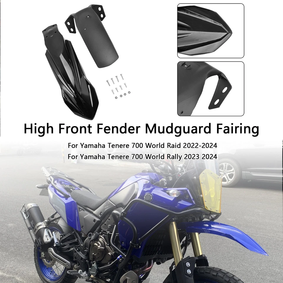 High Front Fender Mudguard Fairing For Yamaha Tenere 700 2019-2024 24 Black - Изображение 1 из 4
