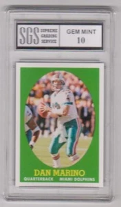 Dan Marino 2007 Topps Turn Back The Clock #18 of 22 card, Graded SGS Gem Mint 10 - Picture 1 of 2