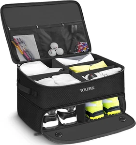 2 Layer Golf Trunk Organizer Waterproof Car Golf Locker with Separate Compartmen - Picture 1 of 9