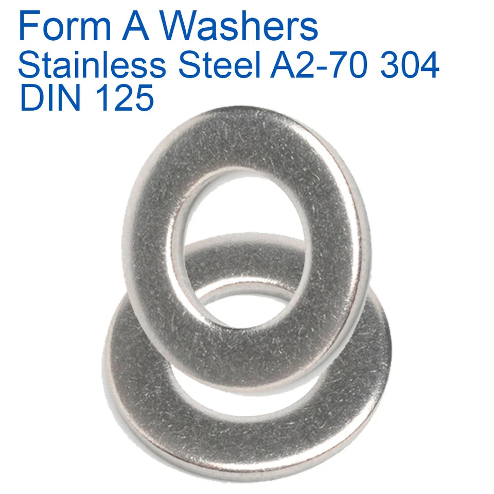 A2Z FAST M1.6 M2 M2.5 M3 M3.5 M4 M5 M6 M8 M10 M12 FORM A FLAT WASHERS STAINLESS STEEL