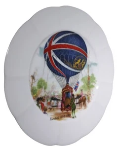 Vintage Hot Air Balloon Lunardi 1785 Paris Collection 8" Porcelain Plate France - Bild 1 von 9