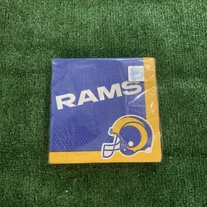 Los Angeles Rams 36 Pack 2 Ply Lunch Napkins Football 6.5” Party Supplies - Picture 1 of 1