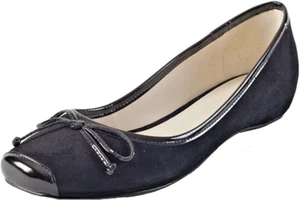 Nuevo Mujer 12B ZOFIE GRACA Negro Gamuza Todo CUERO BALLET ZAPATOS PLANOS con bolsa Brasil - Imagen 1 de 11