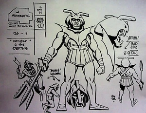 FANTASTIC FOUR 1967  Animation Production ALEX TOTH Model Cel Copy Hanna-Barbera - Picture 1 of 2