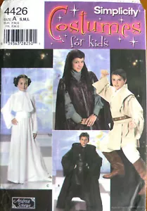 Simplicity 4426 pattern Star Wars costume for kids S-L Leia Luke Jedi Padme UC - Picture 1 of 2