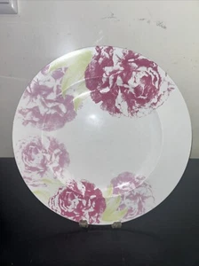 1 GRANDE ASSIETTE DE SERVICE PLATE  LUMINARC BLANC ROSE PIVOINE 8 DISPO 27CM - Bild 1 von 3