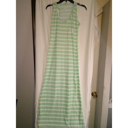 UNDERCOVER Maxi abito Victoria's Secret verde menta a righe senza maniche estivo spiaggia casual
