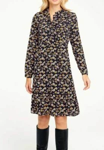 LINEA TESINI Damen Designer-Druckkleid, schwarz-bunt - Picture 1 of 4