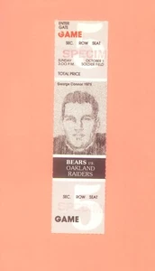 Oakland Raiders Chicago Bears 10.1.1978 Ticket George Connor Foto Walter Payton - Bild 1 von 2