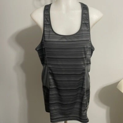 Camiseta sin mangas Skechers gris a rayas talla L Foto 1 de 4