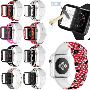 Precioso protector de pantalla templado con correa de reloj de silicona para iWatch 7 6 5 4 3 - Imagen 1 de 81