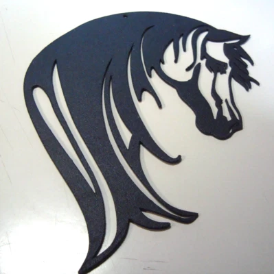 Vintage Lovely Black Metal HORSE HEAD, Wall Art or Hanging Décor (1084cc) - Image 1 of 4