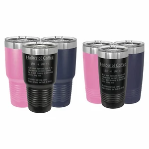 D&D Gift Holder of Coffee Funny Item Description Insulated Steel Tumbler - Picture 1 of 7