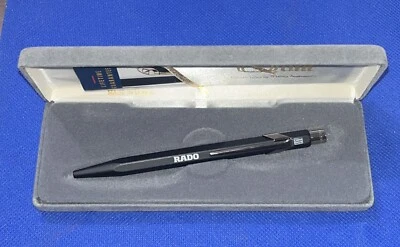 Caran D'Ache 849  Ballpoint Pen, Black & Chrome RADO Watchmaker Logo -Excellent! - Image 1 of 4