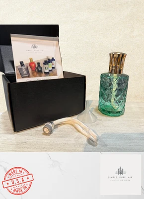 Simple Pure Air Geometric Green - Berger Style Catalytic Air Cleaning Lamp Lampe - Immagine 1 di 3