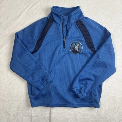 G-III NBA Minnesota Timberwolves Pullover 1/4 Zip Sweatshirt Blue Youth Size S - Image 1 of 4