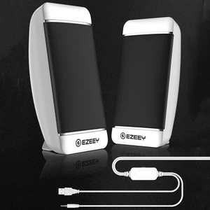 2 Pcs Audio Portable Enceintes Haut-parleur D'ordinateur Alimenté USB - Photo 1/12