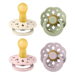Eco-Friendly Boheme 4-Pack Pacifiers - Round Nipple, Natural Latex, Age 6-18M - Picture 1 of 10