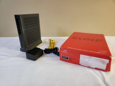 ARRIS Surfboard T25 DOCSIS 3.1 Gigabit Cable Modem - Internet Voice Black (READ) - Image 1 of 4
