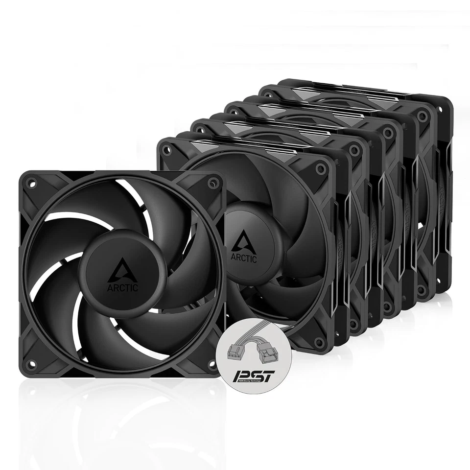 ARCTIC P12 Pro PST (5 Pack)  Fan 120 mm PWM PC Case Silent B-Stock - Image 1 of 4