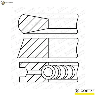 4x PISTON RING KIT 08-431900-10 STD FOR D3EA 1.5L 3cyl D4EA 2.0L 4cyl - Image 1 of 4